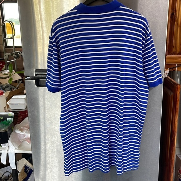 PIMA SOFT TOUCH Polo Ralph Lauren Men’s XXL Short Sleeve Polo Blue/ White‎ STRIP - Picture 7 of 15